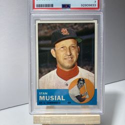1963 Topps #250 Stan Musial PSA 7
