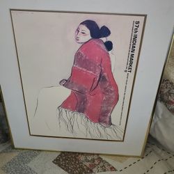 Indian Lady Print By R.C. Gorman Date 1978