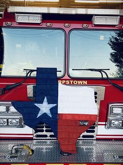 Fire Hose Texas Flag