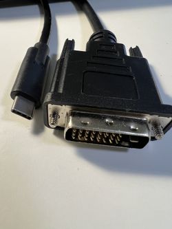 DVI To USB C - 3 foot Long Cable. Available 3