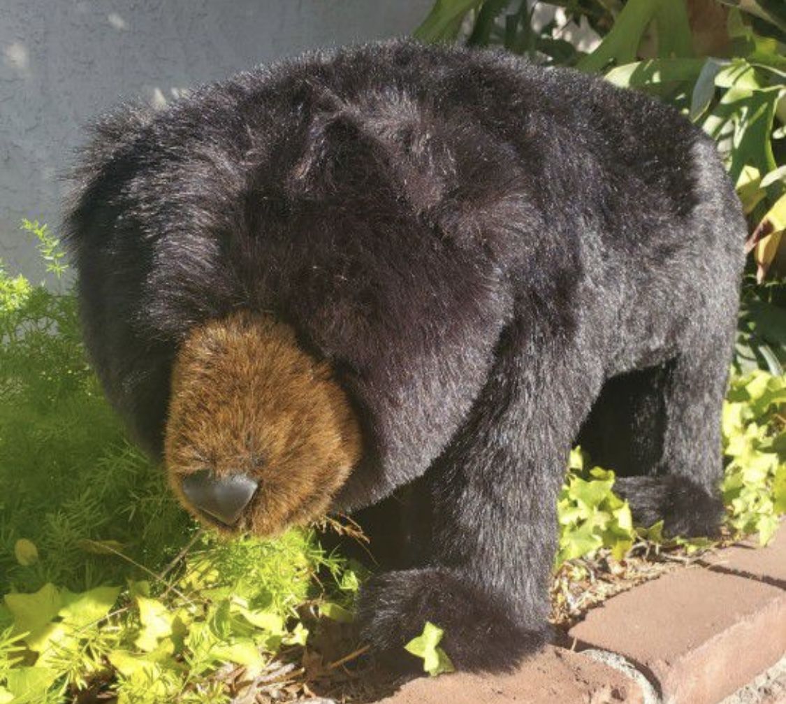 Ditz Design Black Bear 🐻 Stuffed Animal. Hen House Joyce Ditz Design. black bear footstool 30" long 18" tall.. 🚬 smoke free, pet free, no od