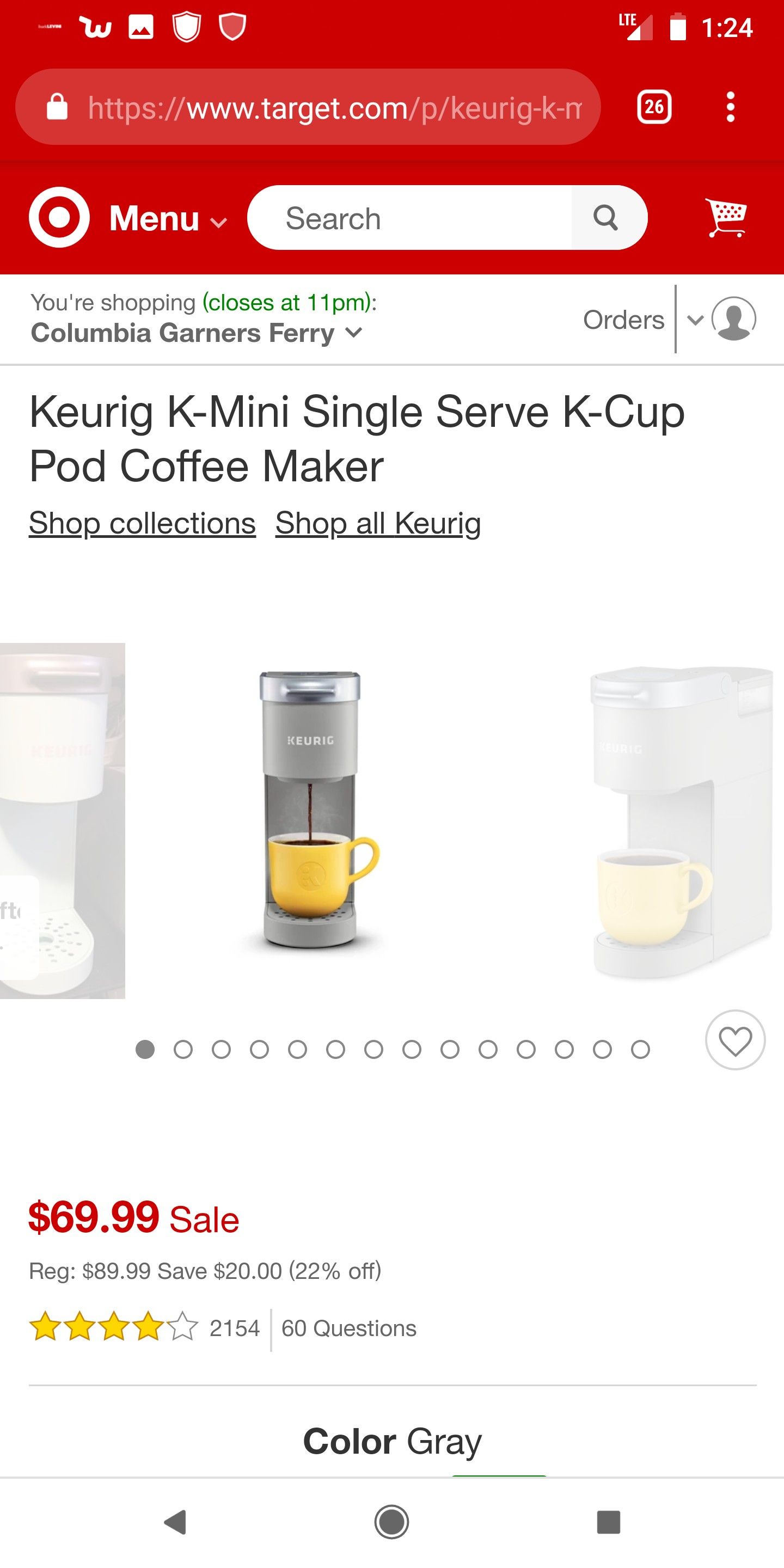 Keurig K-Mini Single Serve K-Cup Pod Coffee Maker