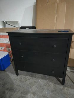 Wood dresser set -dark brown/black