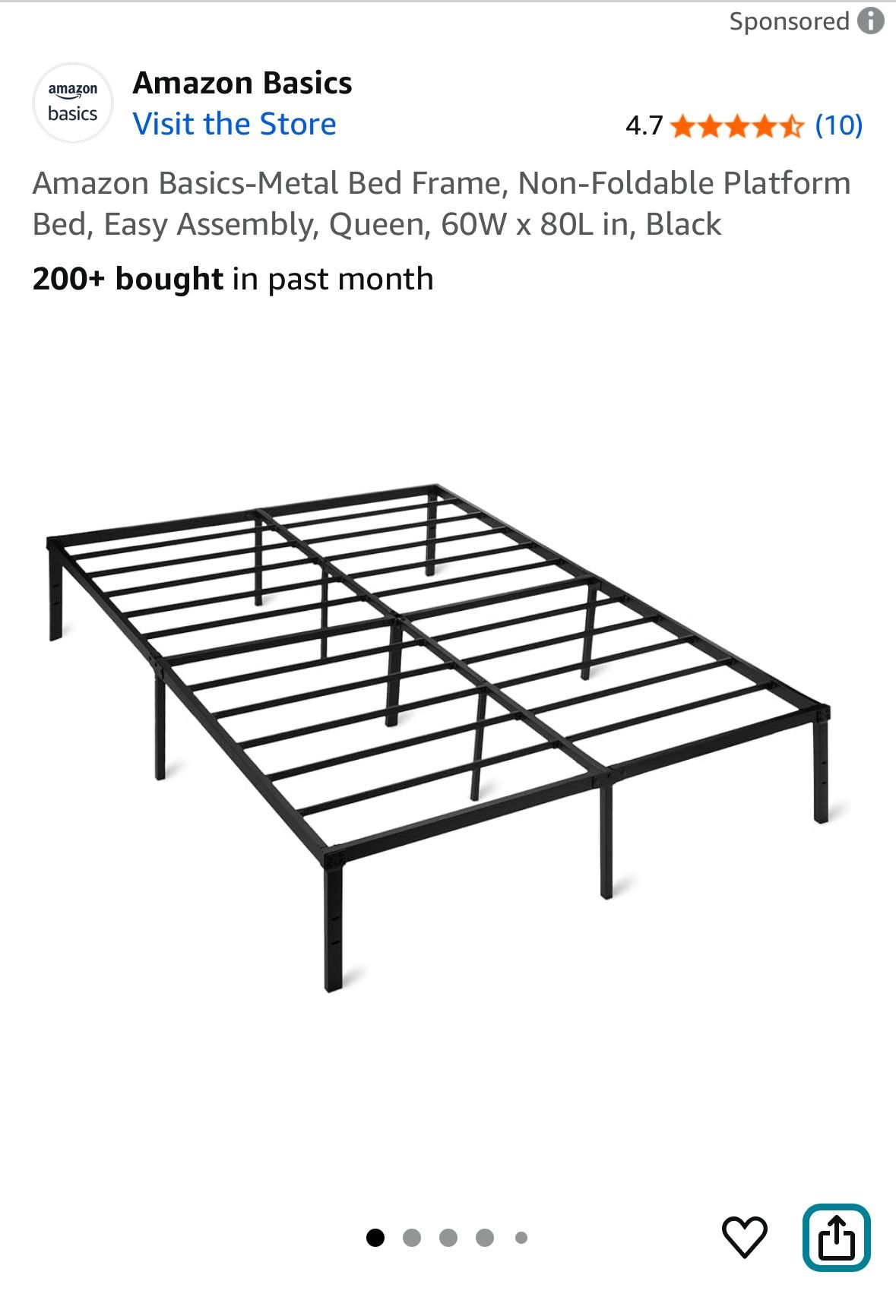 Bed Frame And/Or Mattress - Queen Size (FREE or Donation)