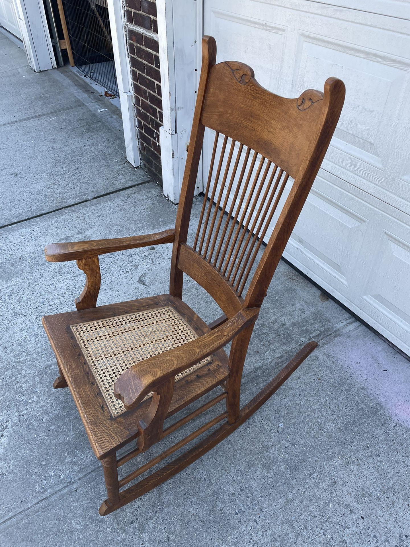 Stunning Heirloom Solid Wood Rocking chair