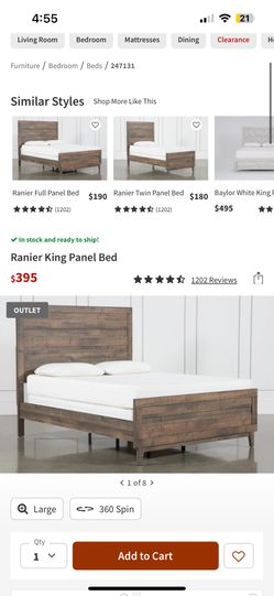 Rainier KING bed For Sale