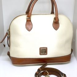 DOONEY & BOURKE PEBBLE LEATHER ZIP ZIP SATCHEL