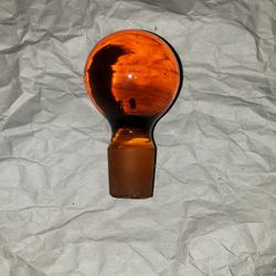 Vintage Amber Colored Glass Bottle Stopper Replacement Barware Collectible Used 

