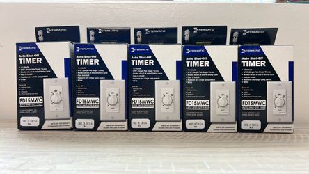 Intermatic FD15MWC 15-Minute Countdown Wall Timer for Fans and Lights, White