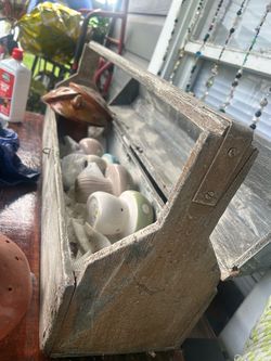 Wooden tool box decor