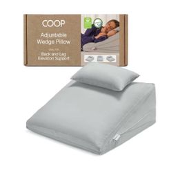 Coop Home Goods Adjustable Wedge Pillow, Ergonomic Memory Foam Pillow