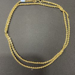 14kt Hollow Rope Chain 