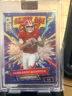 Fernando Mendoza Wild Card Silver Age Comix 1/1 RC