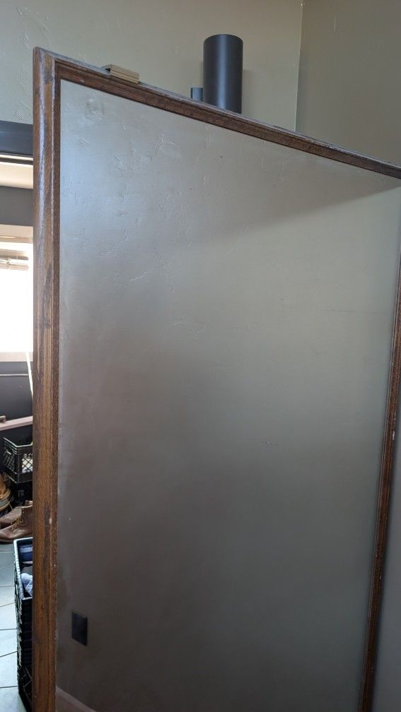 Full Length Mirror Gym Floor Mirrors 6'6" Closet Door 36" Oak Frame Repurpose Workout Floor Garage Glass