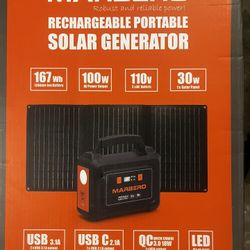 Portable Rechargeable Solar Generator 
