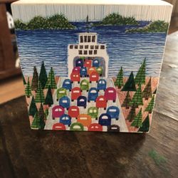 Small Wood Painted Plaque 