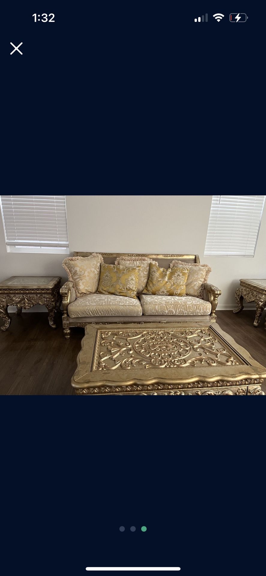 beautiful gold sofa set