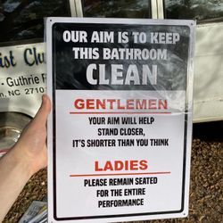 Keep Bathroom Clean Sign