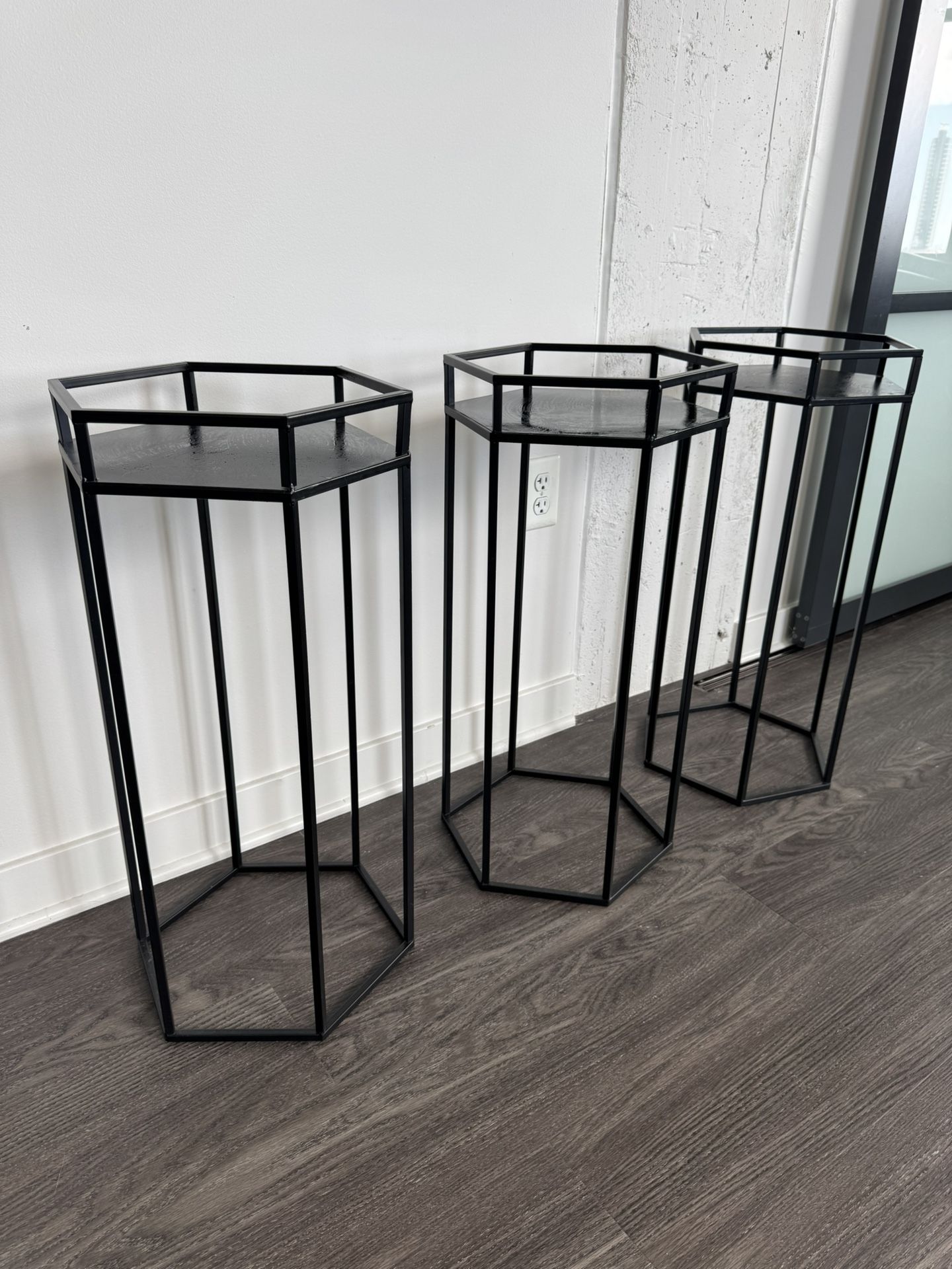 Black Plant Stool , Beverage Stool , Room Decor