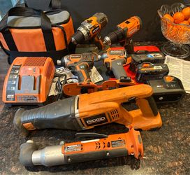 RIDGID 18 Volts Tools, Batteries & Charger, Sold & Priced Individually