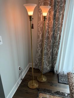 Stiffel floor lamp pair