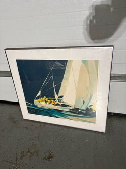 Framed Sailboat Art Print Numbered Edition