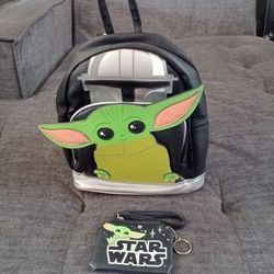 Mandalorian Baby Yoda Mini Backpack Purse Disney Star Wars The Child