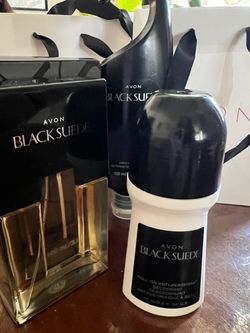 Avon Black Suede Cologne Set