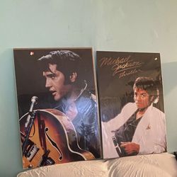 Michael Jackson & Elvis posters