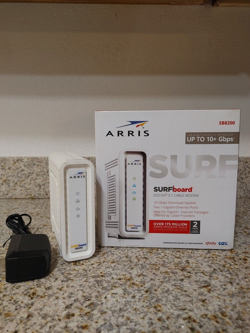 Arris Surfboard DOCSIS 3.1 Cable Modem SB8200 High Speed Internet tag: Router