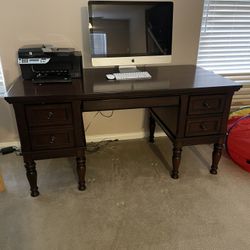 Desk, Solid Dark Brown