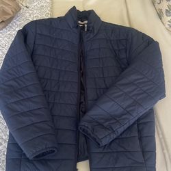 Puffer jacket navy large-Redlands pick Up Only