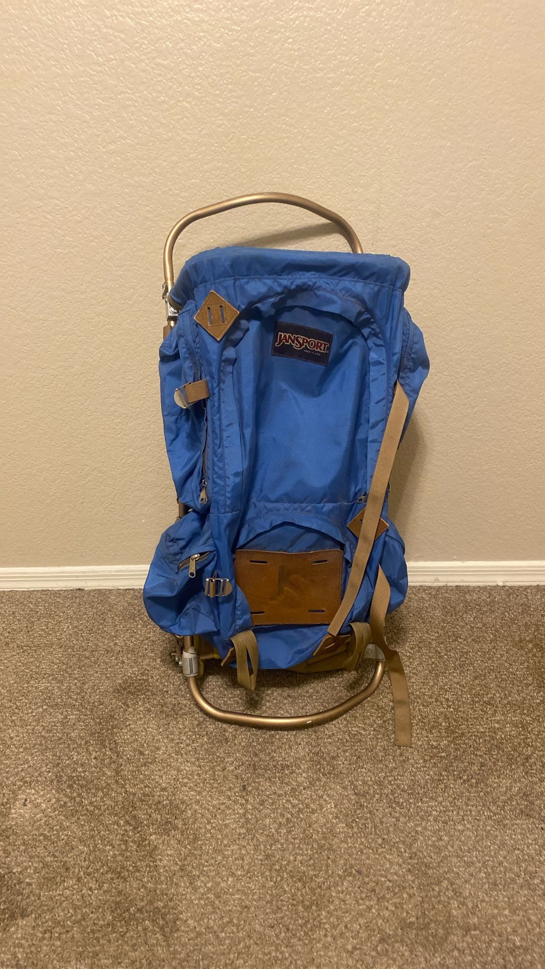 Vintage JanSport External Frame Hiking Backpack β Blue