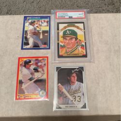 4 Card Lot Of Jose Canseco Baseball Cards 