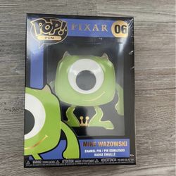 Funko POP! Pin Mike Wazowski Pixar #06 Monsters Inc Disney Enamel