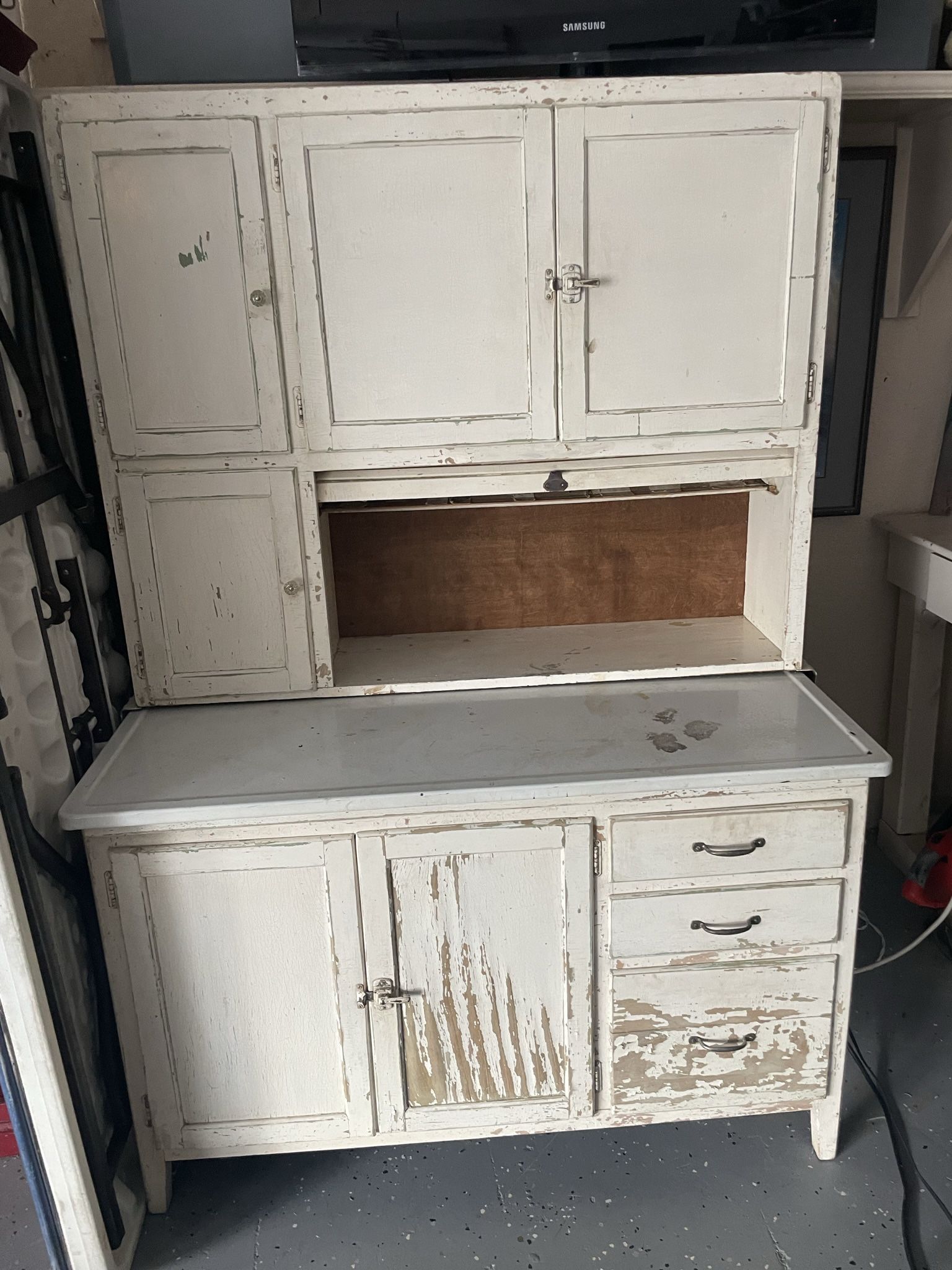 Vintage Antique Hoosier Cabinet 