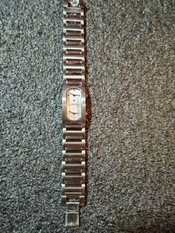 🌹⌚ VINTAGE RARE UNISEX WATCH DISPLAYS 2 CLOCKS, STAINLESS STEEL🧍

