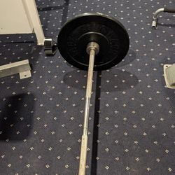5ft Barbell With Two Bumper 10s $100