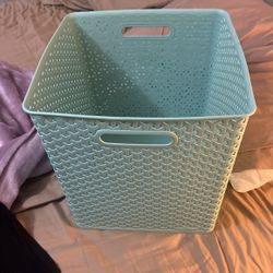 Teal Plastic Basket