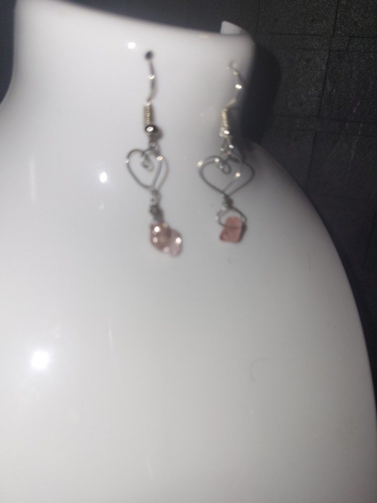 Fine Silver And Rose Quartz