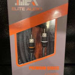 Elite Audio Premium Series 17ft 2-Channel Car Audio RCA Cable