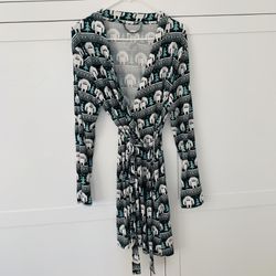 Meundies Green Abominal Snowman Christmas Tree Modal Robe