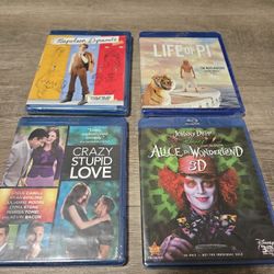 Selling 4 Sealed Blu Ray Movies $2 Each see Photos