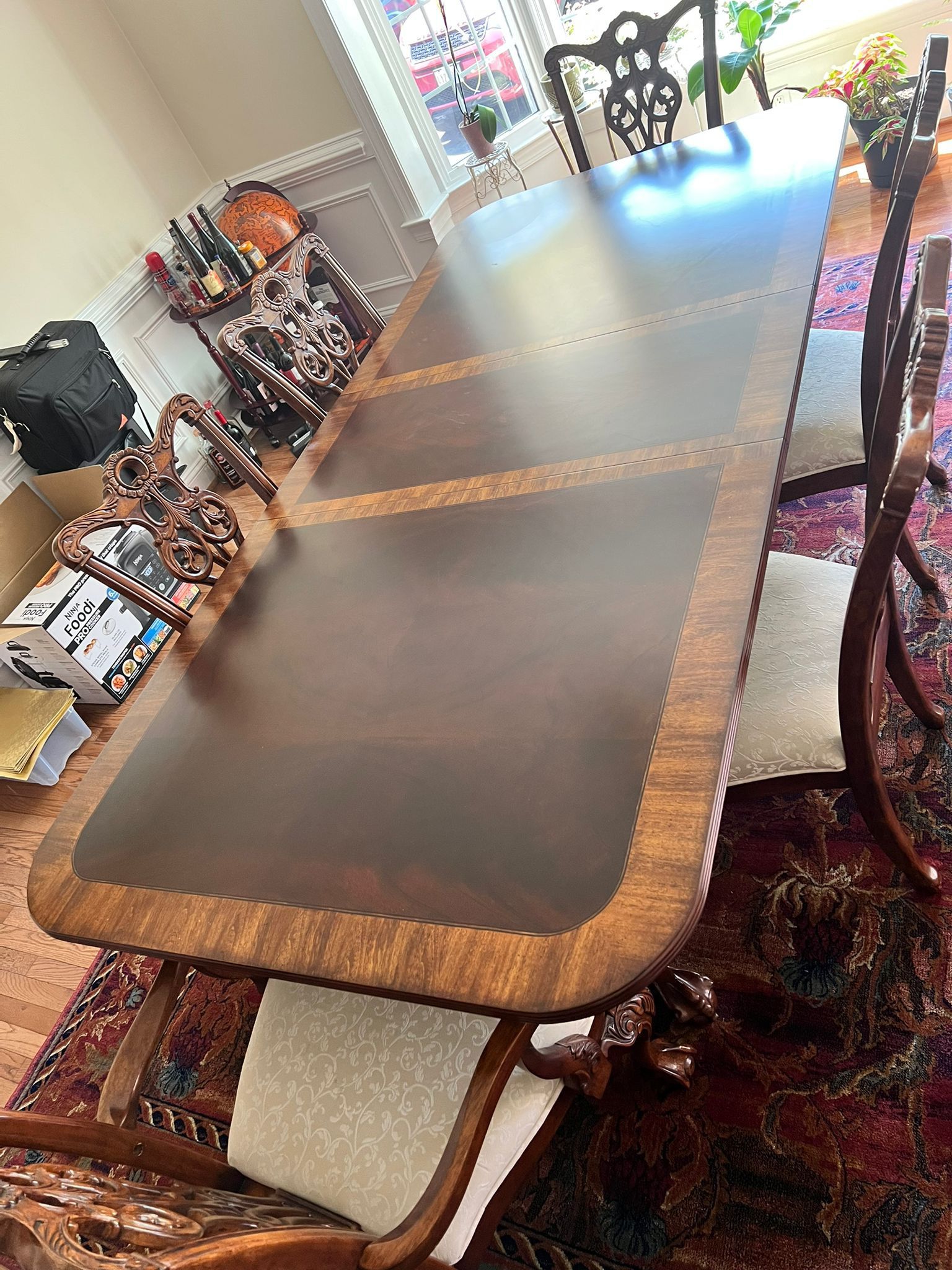 Solid Wooden Table With 6 Chairs