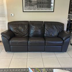 Brown Leather Sofa