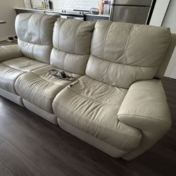 Cream Recliner Sofa