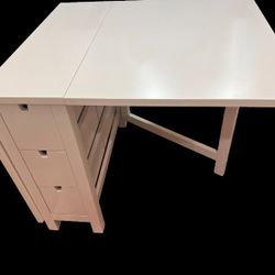 White Gateleg Folding Table