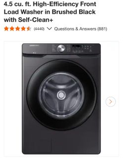 Samsung new 4.5 cu. ft. Front Load Washer Brushed Black