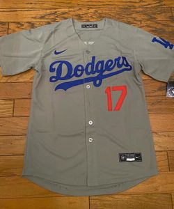Dodgers Ohtani grey jersey fully stitched - Men sizes (Small to 3X)