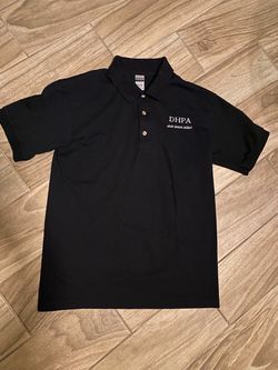 Polo T shirt Black Desert Heights Charter School Size Small (youth)